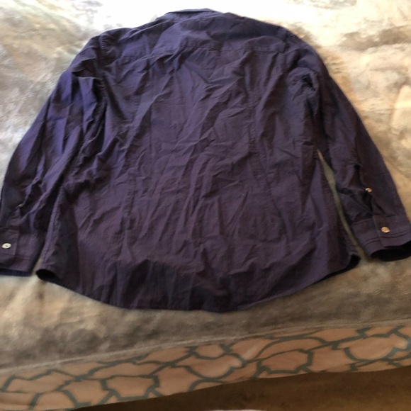 ✨NWOT Marc Anthony Textured Navy Long-Sleeved Dress Shirt✨ - Picture 4 of 6